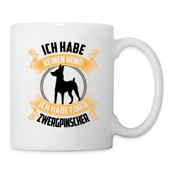 Ich habe einen Zwergpinscher Rehpinscher - Tasse - Weiß - Rechts