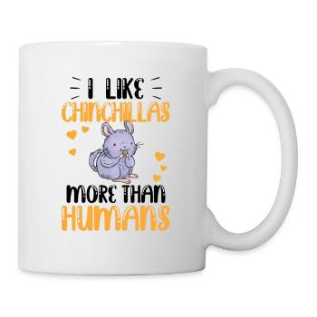 Chinchilla ressemble plus à une souris laineuse de rongeur - Mug blanc - blanc - Droite