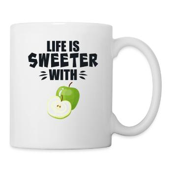 Life Is Sweeter With Apple Fruit - Mug - white - Right