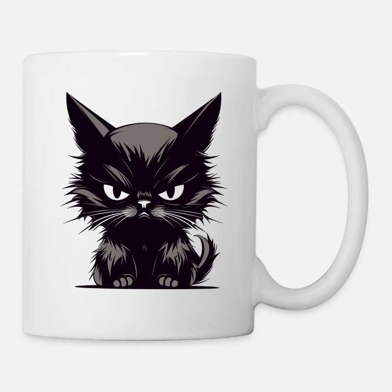 Chats agacés Chat Evil House Tiger - Mug blanc - blanc