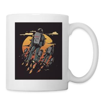 PEOPLE FLYING AROUND WITH JETPACKS - Mug - white - Right