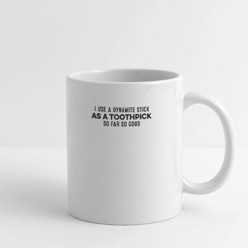 J’utilise un bâton de dynamite comme cure-dent Relax Cool Mug blanc