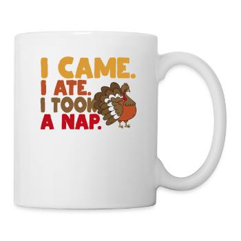 Je suis venu, j’ai mangé, j’ai fait une sieste - Mug blanc - blanc - Droite