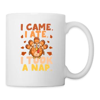 Je suis venu, j’ai mangé, j’ai fait une sieste - Mug blanc - blanc - Droite
