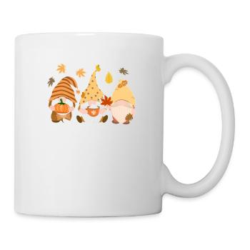 Trois nains Tarte à la citrouille Dinde Jour de Thanksgiving - Mug blanc - blanc - Droite