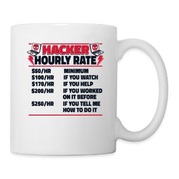 Hacker Horaire Sniffer Social Engineering - Mug blanc - blanc - Droite