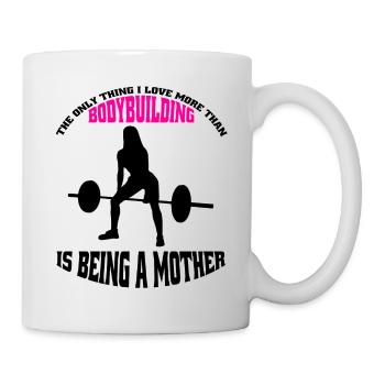 Bodybuilding Fitness Sportler Mama Fitnesssport - Tasse - Weiß - Rechts