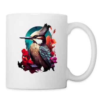 Niedlicher Specht Buntspecht Vogel Illustration - Tasse - Weiß - Rechts