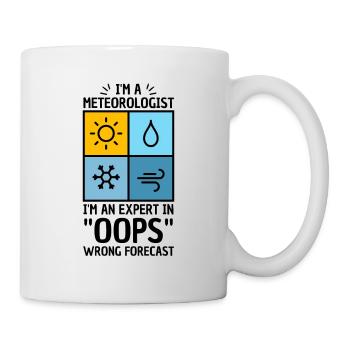 Meteorology pun for meteorologist - Mug - white - Right