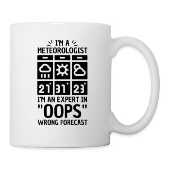 Meteorology pun for meteorologist - Mug - white - Right