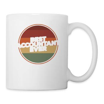 Rétro Meilleur comptable Jamais comptable CPA - Mug blanc - blanc - Droite