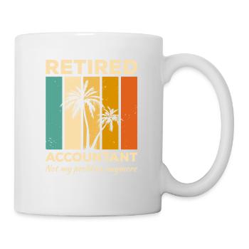 Comptable à la retraite n’est plus mon problème - Mug blanc - blanc - Droite