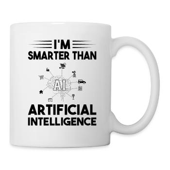 Je suis plus intelligent que l’intelligence artificielle - Mug blanc - blanc - Droite