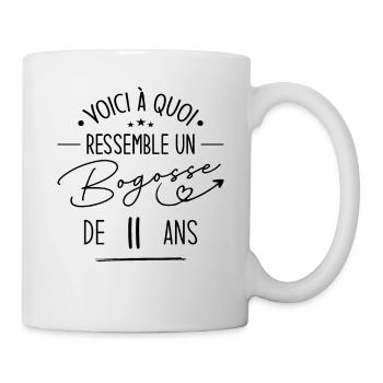Bogosse 11 ans Cadeau Humour Anniversaire 11 ans - Mug blanc - blanc - Droite