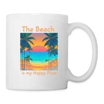 Der Strand ist mein glücklicher Ort - Tasse - Weiß - Rechts