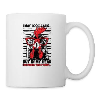 Ich mag ruhig aussehen, aber in meinem Kopf habe ich dich gepickt 3 - Tasse - Weiß - Rechts