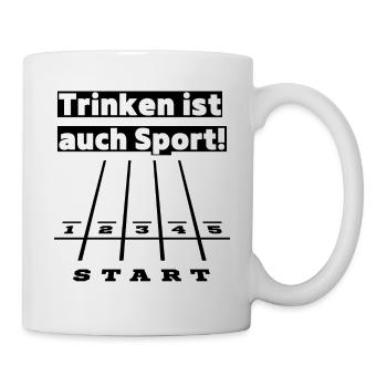 Trinken ist auch Sport! Party, Mallorca, JGA! - Tasse - Weiß - Rechts