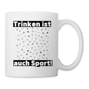 Trinken ist auch Sport! Party, Mallorca, JGA! - Tasse - Weiß - Rechts