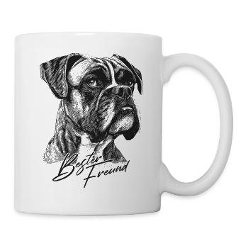 Chien boxeur - Mug blanc - blanc - Droite