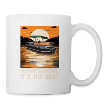 Bateau à moteur. C’est la meilleure vie est meilleure au - Mug blanc - blanc - Droite
