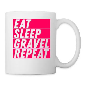 Manger Dormir Gravel Répéter Gravel Vélo Cycliste - Mug blanc - blanc - Droite