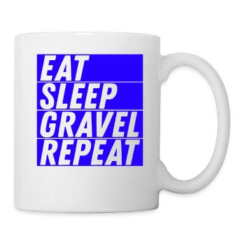 Manger Dormir Gravel Répéter Gravel Vélo Cycliste - Mug blanc - blanc - Droite