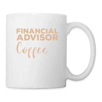 Ce conseiller financier fonctionne sur Coffee Finance - Mug blanc - blanc - Droite
