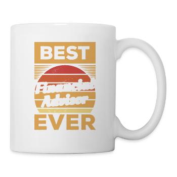 Vintage Best Financial Advisor Ever Finance Advice - Mug blanc - blanc - Droite