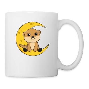 Suricate lunaire animaux mignons enfants pour la nuit - Mug blanc - blanc - Droite