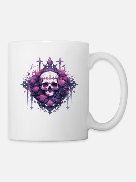 Skull Skull Skulls Skull Skeleton - Mug - white