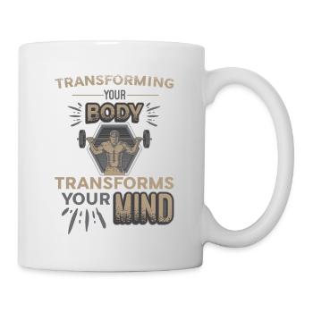 La transformation de votre corps façonne votre - Mug blanc - blanc - Droite
