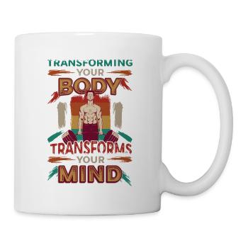 La transformation de votre corps façonne votre - Mug blanc - blanc - Droite