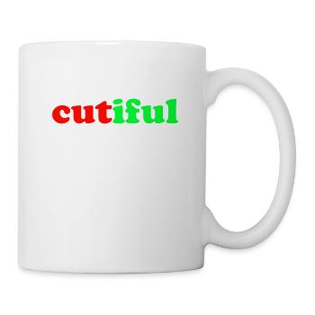 Cutiful Meine Mischung zischen Cute und Beautiful - Tasse - Weiß - Rechts