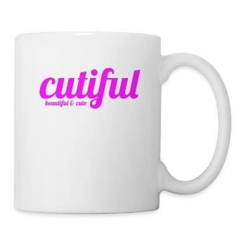 Cutiful Meine Mischung zischen Cute und Beautiful - Tasse - Weiß - Rechts