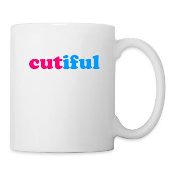 Cutiful Meine Mischung zischen Cute und Beautiful - Tasse - Weiß - Rechts