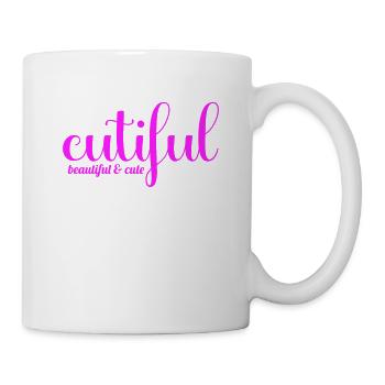 Cutiful Meine Mischung zischen Cute und Beautiful - Tasse - Weiß - Rechts