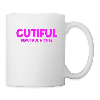 Cutiful Meine Mischung zischen Cute und Beautiful - Tasse - Weiß - Rechts