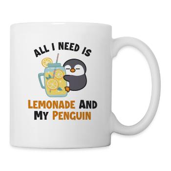 La limonade et mes amoureux de la limonade Pingouin - Mug blanc - blanc - Droite