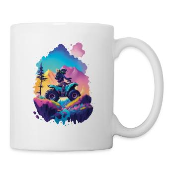 Motocross Quad Quad Rider Race Outdoor Dirt Bike - Mug - white - Right