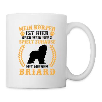 Spiele mit meinem Briard Berger de Brie - Tasse - Weiß - Rechts