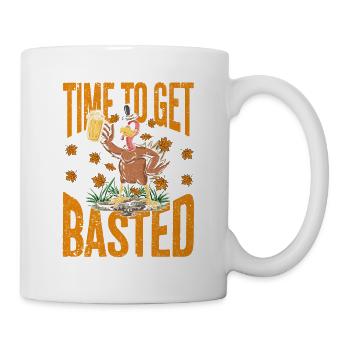 Zeit, sich zu besaufen Lustige biertrinkende Thank - Tasse - Weiß - Rechts
