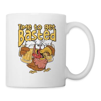 Zeit, sich zu besaufen Lustige biertrinkende Thank - Tasse - Weiß - Rechts
