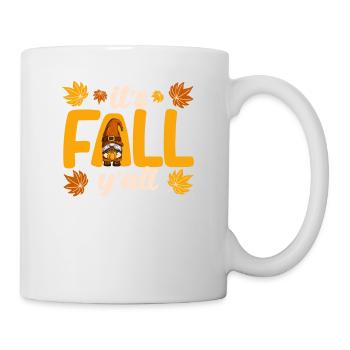Es ist Herbst ihr alle Gnom Kürbis Halloween Ernte - Tasse - Weiß - Rechts