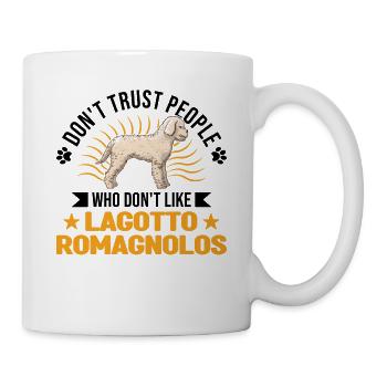 Lagotto Romagnolo Wasserhund - Tasse - Weiß - Rechts