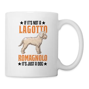 Lagotto Romagnolo Wasserhund - Tasse - Weiß - Rechts