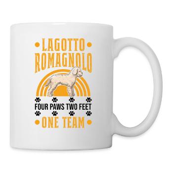 Lagotto Romagnolo 4 Pfoten 2 Beine Ein Team - Tasse - Weiß - Rechts