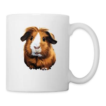 Niedliches Meerschweinchen Gemaltes - Tasse - Weiß - Rechts