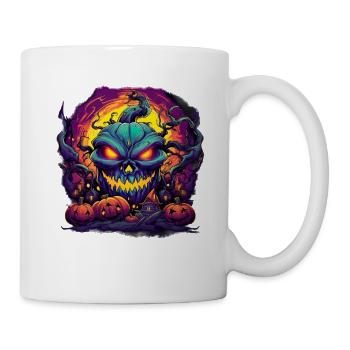 Bad Pumpkin Böser Kürbis Halloween - Tasse - Weiß - Rechts