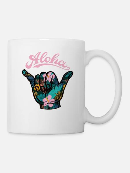 6 Aloha Shaka - Tasse - Weiß