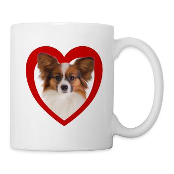 Dog Lovers - Dogs Heart - Papillon - Mug - white - Right